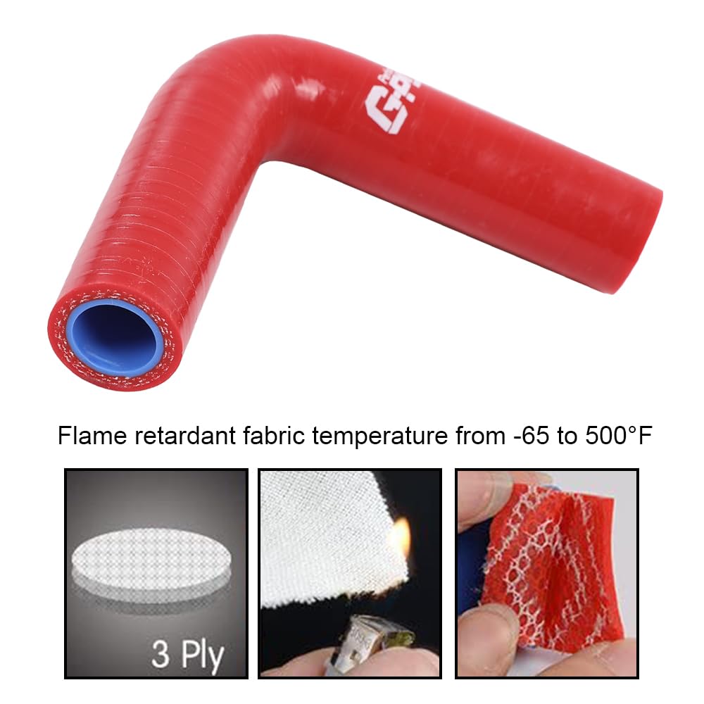 G-PLUS Red Radiator Silicone Hoses Compatible with Ford Mustang 1964-1968