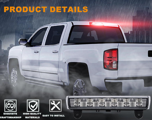 G-PLUS LED Third Brake Cargo Light Compatible With 2000-06 Chevy Suburban Tahoe GMC Yukon(ONLY For Liftgate Rear Doors),3RD Stop Tail Lamps (LED Chrome Housing Smoky Lens)