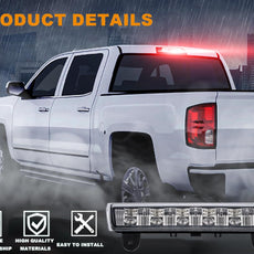G-PLUS 3rd Brake Light for Chevy Suburban Tahoe GMC Yukon 2000-2006 LED Chrome Housing Front View
