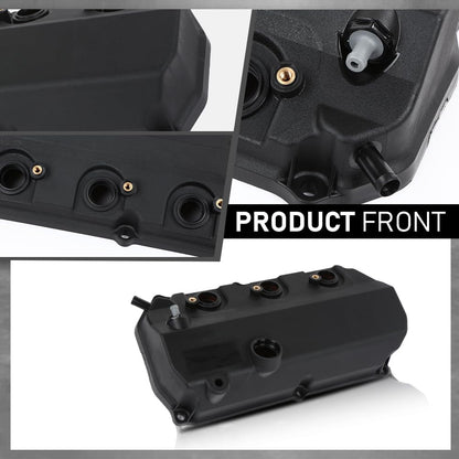 G-PLUS Engine Valve Cover w/Gasket Compatible with Mitsubishi Outlander 3.0L 2007-2009 1035A840 Black