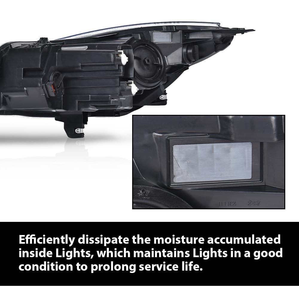 G-PLUS Halogen Headlight Right Side w/LED DRL & Turn Signal Light Compatible with Buick Regal 2014 2015 2016 2017 GM2503413, 13409903 Bumper Headlamps,faros delanteros