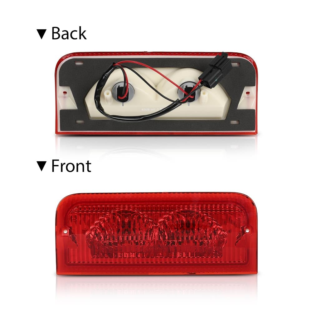 G-PLUS 3rd Third Brake Light Stop Lamp Assembly Compatible with Ford E150 E250 E350 2008-2014 6C2Z-13A613-A, 6C2Z13A613A