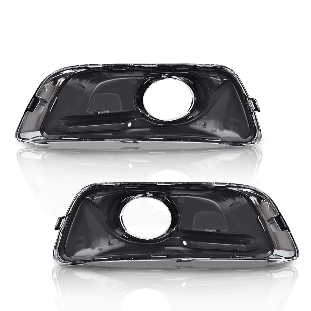 G-PLUS Front Bumper Fog Light Cover Driver and Passenger Side Compatible with Chevy Malibu Eco 2013-2014,Fit Chevy Malibu 2013-2015,Fit Chevy Malibu Limited 2016 Fog Lamp Cover GM1039136 GM1038136