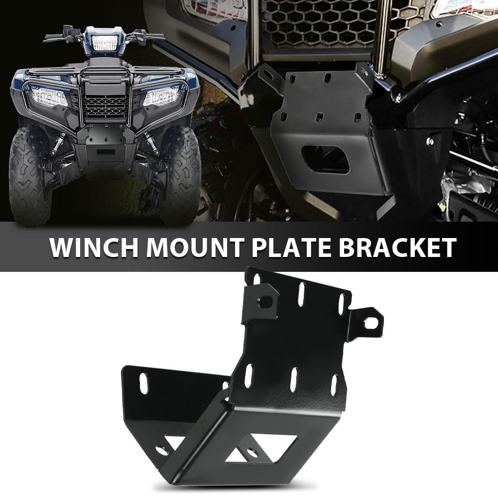 G-PLUS Winch Mount Plate Bracket Compatible with Honda Foreman TRX500 FE FM 2014-2019 TRX500