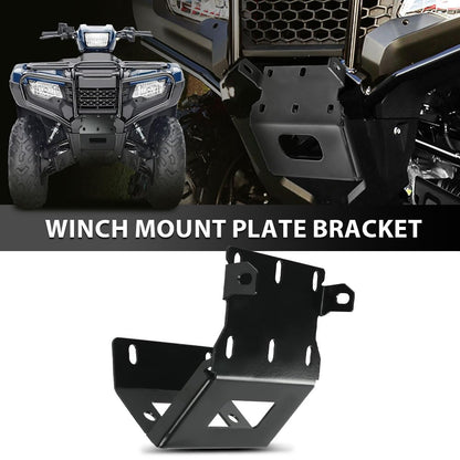 G-PLUS Winch Mount Plate Bracket Compatible with Honda Foreman TRX500 FE FM 2014-2019 TRX500