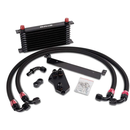 G-PLUS 10 ROW AN10 Aluminum Oil Cooler Kit Fit For Bmw 3 Series F30 F35/N20 316 320