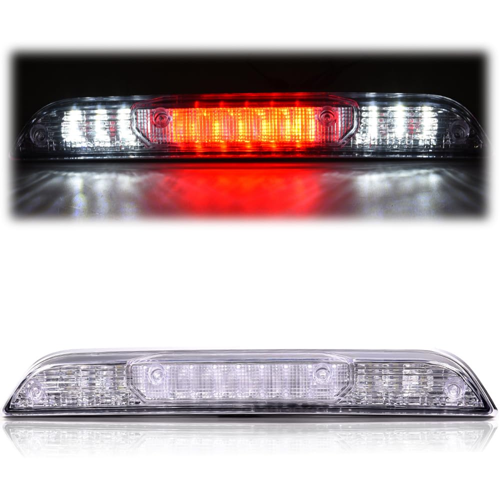 G-PLUS LED 3rd Brake Light Compatible with Ford F150 2015-2020 3rd Cargo Lamp High Mount Tail Light, Clear Lens Chrome Housing, FL3Z13A613A FL3Z13A613B