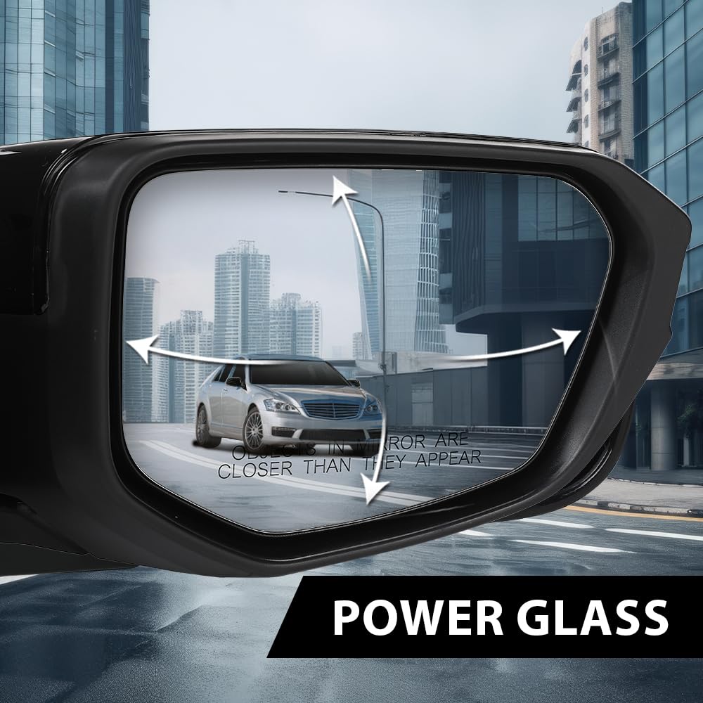 G-PLUS Power Mirror w/ 3-Pin Right Passenger Side Compatible with Honda Civic DX 2016-2020/Fit Honda Civic LX 2015-2021 Manual Folding 76208TBAA03ZA-PFM 76208TBAC03ZA-PFM Glossy Black