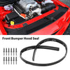 G-PLUS Black Rubber Bumper Hood Seal & Rivets Compatible with Dodge Challenger 2008-2022 68051392AB, 68051392AA