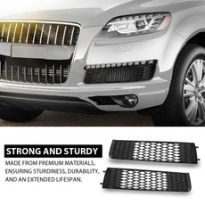G-PLUS Fog Light Cover Grille 2PCS for Audi Q7 2010-2015 Front Additional Angle