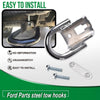 G-PLUS Tow Hook Parts Set Compatible with 2009-2021 F150 with Hardware Front Kit Pair (Silver)