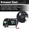 G-PLUS LED Headlights Assembly Fit 1994-2001 Dodge Ram 1500/Fit 1994-2002 Dodge Ram 2500 3500 (Not for Ram Sport),Headlamps w/o Bulbs Smoky Lens Chrome Housing Clear Reflector