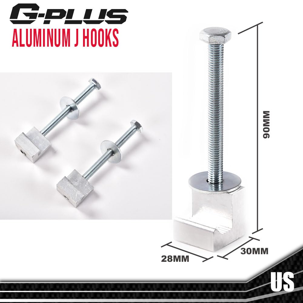G-PLUS Truck Tool Box Mounting Kit Compatible with Tool Box Mount J Hook Toolbox Pickup Tiedown Silver