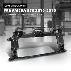 G-PLUS Radiator Core Support Panel for Porsche Panamera 2010-2016 Black Front View