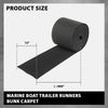 G-PLUS 12" x 75ft Boat Trailer Bunk Carpet, Outdoor Ribbed Marine Bunk Carpet Fit for Boat Trailer Runners Black