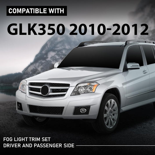 G-PLUS Fog Light Trim Set Left and Right Chrome 2Pcs Compatible with Benz GLK350 (submodel: 4Matic, Base) 2010-2012 2048851074