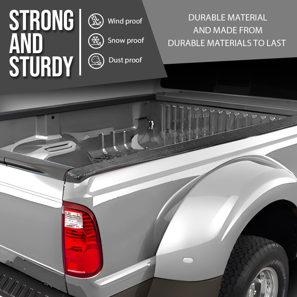 G-PLUS Side Rail Top Molding Covers LH RH Compatible with Ford F250 F350 F450 F550 Super Duty 2002-2016 Fit Models with 8 FT Truck Bed 2C3Z99291A40AAA 2C3Z99291A41AAA Black