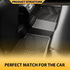 G-PLUS TPE Floor Mats Compatible with Chevy Silverado/GMC Sierra 1500 Crew Cab 1999-2006 3PCS Cargo Liner All Weather Full Cover Protection 1st & 2nd Row Floor Liner Black