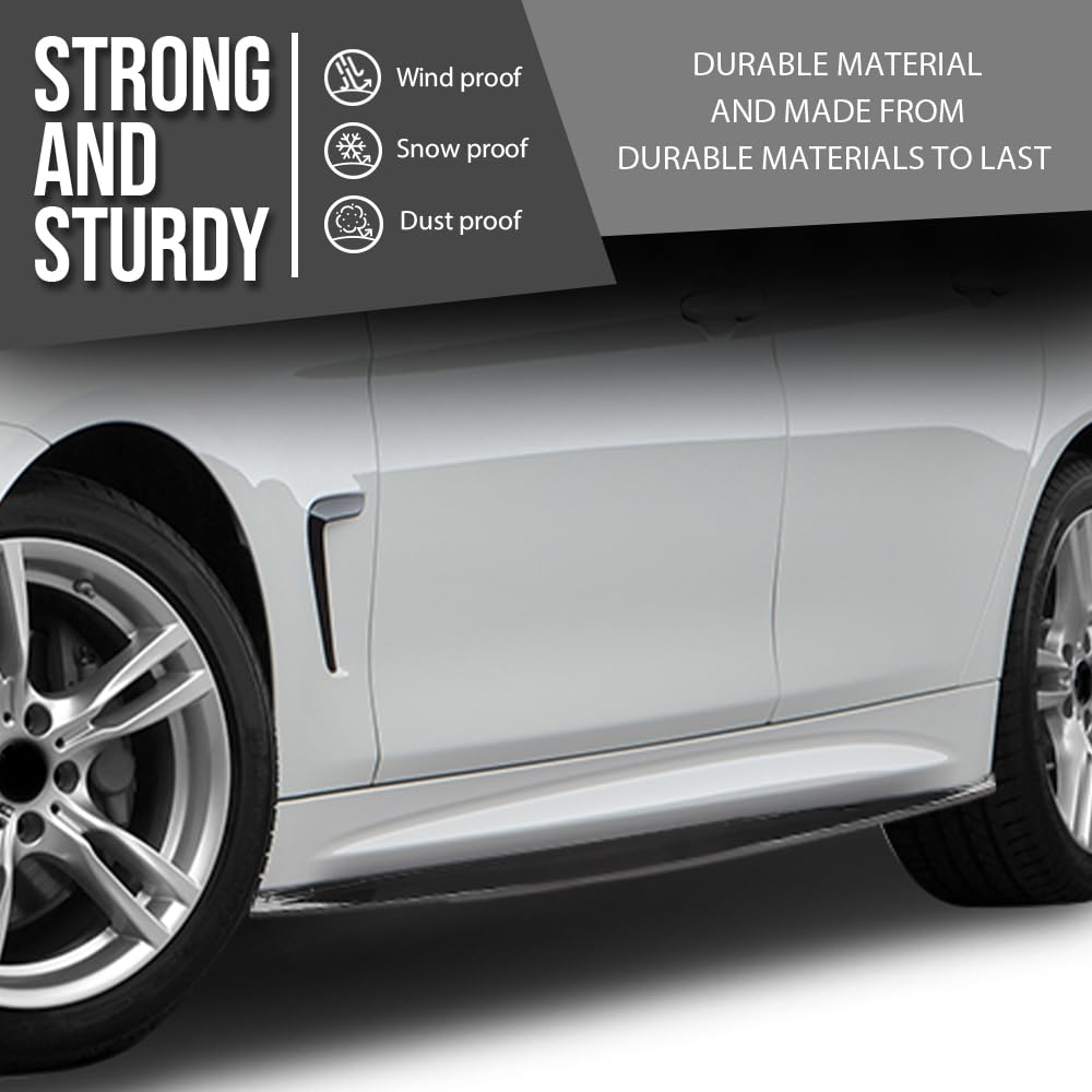 G-PLUS Extension Side Skirt Compatible with BMW F32 F33 F36 4 Series 2014 2015 2016 2017 2018 2019 2020 Gloss Black
