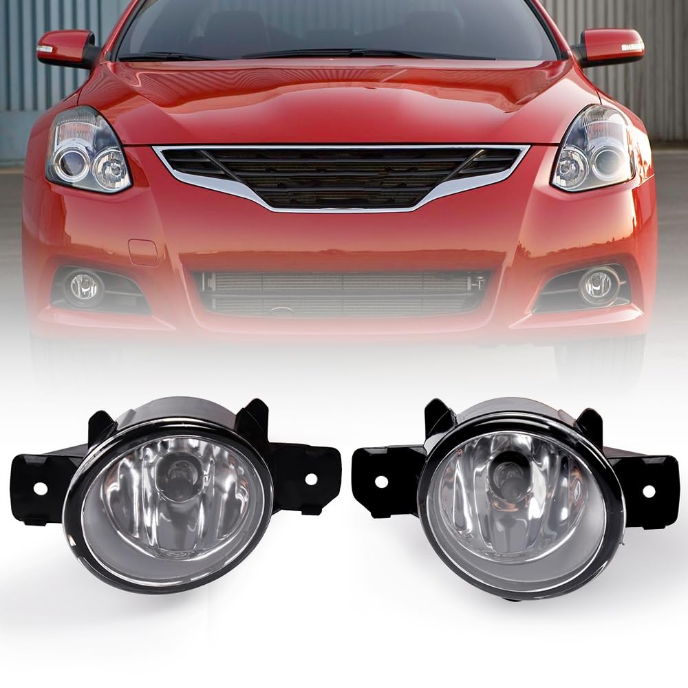 1 Pair Left And Right Fog Light Lamps Compatible With H11 Bulbs Compatible with Nissan Sentra Altima Rogue Maxima Murano Versa Pathfinder/Infiniti