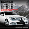 G-PLUS Pair Fog Light Cover Daytime Running Light Cover, Compatible with Benz C250 C350 2012-2015/C300 2012-2014 w/o AMG Package & Sport Package, LH Driver & RH Right 2PCS, 2048803224, 2048803324