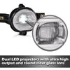 G-PLUS Driver & Passenger Side Fog Lights, Compatible With Dodge Ram 1500 2002-2008 / Fit 2003-2009 ram 2500 3500 / Fit 2004-2006 Durango Driving Lamps (Fog Lamps Set + Circuit Board)