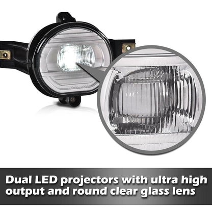 G-PLUS Driver & Passenger Side Fog Lights, Compatible With Dodge Ram 1500 2002-2008 / Fit 2003-2009 ram 2500 3500 / Fit 2004-2006 Durango Driving Lamps (Fog Lamps Set + Circuit Board)