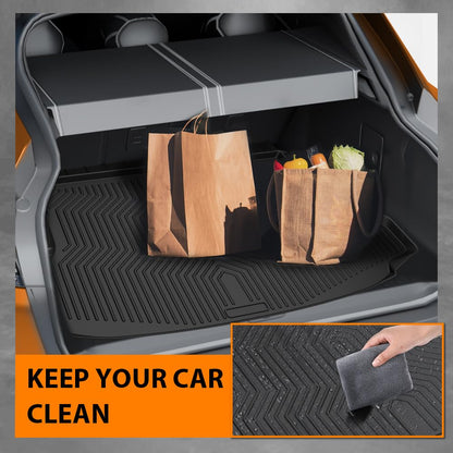 G-PLUS Rear Trunk Cargo Liner Mats Fit for Honda HRV 2023 2024 2025, TPE Custom Fit All Weather Full Cover Protection Cargo Mats Black