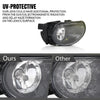 G-PLUS Pair Side Front Bumper Fog Light Lamps Compatible with Audi A8 D3 2004-2007 4E0941699A, 4E0941700A Black