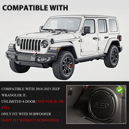 G-PLUS Floor Mats Compatible with Jeep Wrangler JL Unlimited 4 Door Only 2018-2024 (Not Fit for JK or 4XE) All Weather Full Cover Protection Front 1st & 2nd Row Floor Liner Cargo Liners Black
