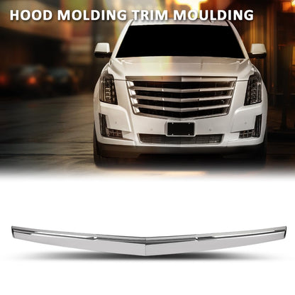 G-PLUS Hood Molding Trim Moulding Chrome Compatible with Cadillac Escalade/ESV 2015-2020, Fit for Models Without Sport Package 22956470, GM1235129