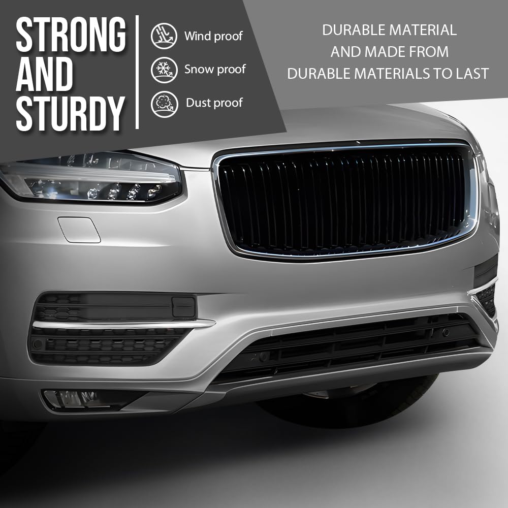 G-PLUS Fog Light Hole Cover Set Left & Right Side Compatible with Volvo XC90 2016 2017 2018 2019 313830440, 313830457 Chrome Black