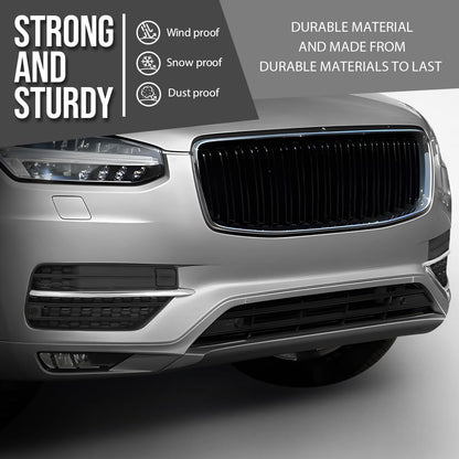 G-PLUS Fog Light Hole Cover Set Left & Right Side Compatible with Volvo XC90 2016 2017 2018 2019 313830440, 313830457 Chrome Black