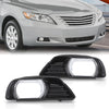 G-PLUS Black Front Bumper Fog Lights Covers Trim 2Pcs Compatible with Toyota Camry XLE 2007 2008 2009 5212706040, 5212806040, TO2598101, TO2599101 Fog Lamp Accessories Black