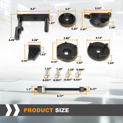 G-PLUS Transmission Rubber Mount Bushing Extractor Tool Kit Compatible with BMW E90, E91, E92, E60, E61, F07, F10, F11, F01, F02, E84, 45 Steel Black