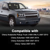 G-PLUS Headlights Assembly Compatible with Chevy Tahoe Subarban Avalanche 2007-2014 Set Pair Bumper Corner Headlamps Left & Right Smoky Lens Black Housing Clear Reflector,faros delanteros