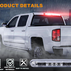 G-PLUS 3rd Brake Light for Chevy Silverado GMC Sierra 1500 2500HD 3500HD 2007-2013 LED Black Front View