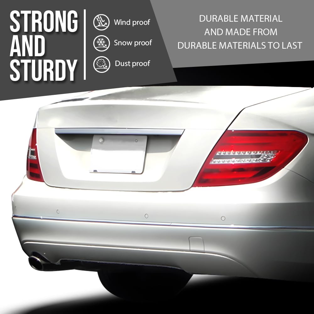 G-PLUS Bumper Trim Rear Compatible with Benz C230 (submodel: 4Matic, Base) 2008 2009, Fit Benz C300 Base 2008 2009 2010,2048851021, 2048850921 Silver