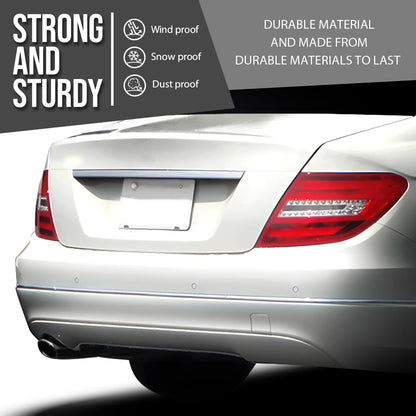 G-PLUS Bumper Trim Rear Compatible with Benz C230 (submodel: 4Matic, Base) 2008 2009, Fit Benz C300 Base 2008 2009 2010,2048851021, 2048850921 Silver