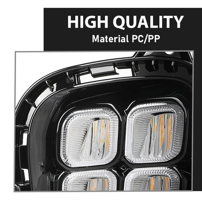 G-PLUS LED DRL Front Fog Light Daytime Running Light Lamps w/Switch, Compatible with Kia Rio EX/LX/S 2018-2020, W/o Wiring Harness, 922011W710, 922021W710, 865251W700, 865261W700