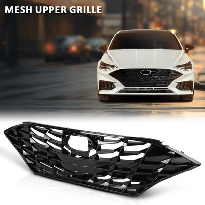 G-PLUS Grille Mesh Upper Grill Without Camera Hole Compatible with Hyundai Sonata Limited/Sport/Laxury/Sel 2020-2022 863A0-L0760