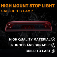 G-PLUS 3rd Brake Light for Chevy Silverado GMC Sierra 1500 2500HD 3500HD 2014-2018 LED Additional Angle