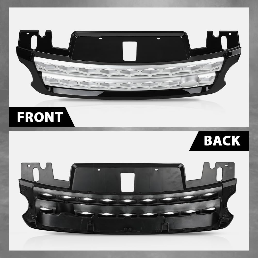 G-PLUS Front Hood Center Grille Grill Compatible with Range Rover Sport 2014-2017 LR054766, LR044120