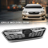 G-PLUS Bumper Grille Grill W/Chrome Molding Trim, Compatible with Subaru Impreza 2017-2019, SU1200170, SU1212105, SU1213105, SU1202104, 91122FL00B, 91123FL03B, J1010FL300, 91123FL00B Black
