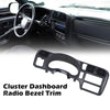 G-PLUS Dash Trim Bezel Cover Dark Gray Compatible with 1998-2004 BLAZER JIMMY SONOMA S10 (Not Fit Double Din)