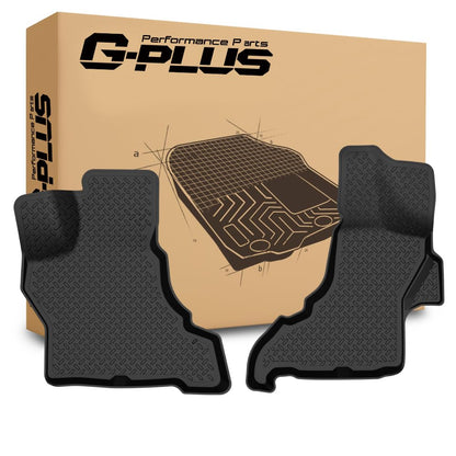 G-PLUS TPE Floor Mats Fit Ford E150 E250 E350 Econoline & Econoline Club Wagon 1997-2005 1st Row Truck Accessories Cargo Liners All Weather Protection 2PCS Black Alfombras para Carro