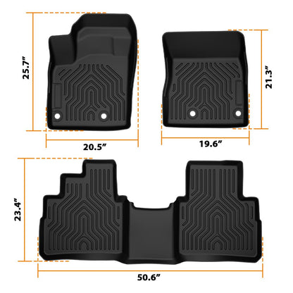 G-PLUS Floor Mats Fit for 2021 2022 2023 2024 2025 Nissan Rogue (Not for Sport Models) Floor Liners,Custom Fit TPE All Weather Protection Heavy Duty Floor Liners Cargo Mats 1st & 2nd Row