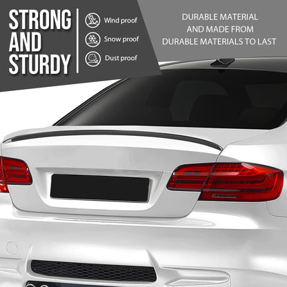 G-PLUS Rear Trunk Spoiler Wing Compatible with BMW E92 3 Series Coupe Models 2007 2008 2009 2010 2012 2013(Including M3 E92), Not Fit E93 Models Rear Trunk Spoiler Carbon Fiber Black