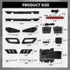 G-PLUS Front Rear Lip Bumper Guard Skid Kit Compatible with Nissan GTR R35 2009-2022, FEA0M-6AVMA, FBM226AV0H, Black