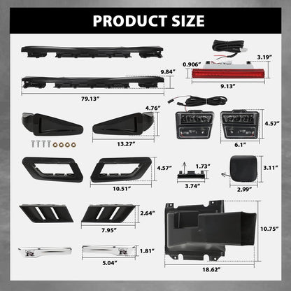 G-PLUS Front Rear Lip Bumper Guard Skid Kit Compatible with Nissan GTR R35 2009-2022, FEA0M-6AVMA, FBM226AV0H, Black